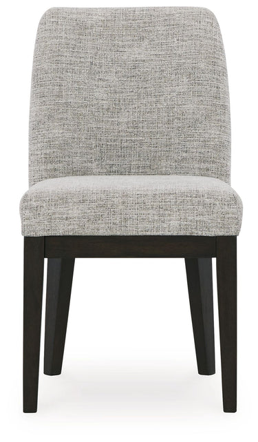 Burkhaus - Dining UPH Side Chair (Set of 2) - Beige / Dark Brown