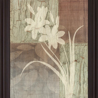 Muted Blossom - 28" x 34" Framed Wall Art - Beige