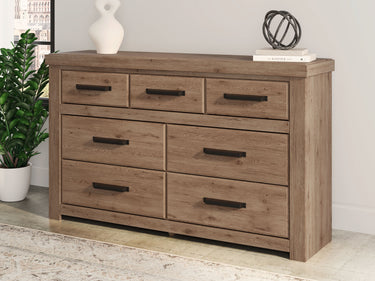 Oliandon - Seven Drawer Dresser - Light Brown