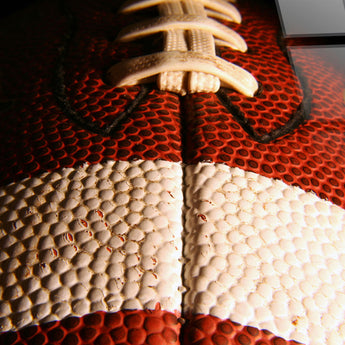 Gridiron Detail Tempered Glass - Red / White