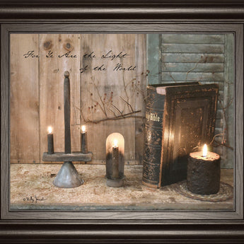 For Ye Are The Light By Billy Jacobs - Framed Print Wall Art - Light Brown