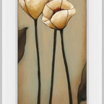 Jardin De Flores Il By H. Alves - Mirror Framed Print Wall Art - Beige