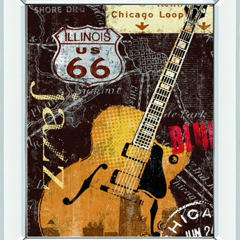 Chi-Town By Mallett, K - Mirror Framed Print Wall Art - Yellow