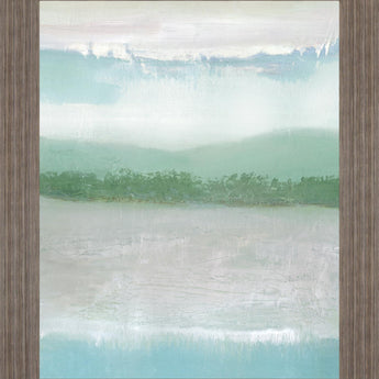 Tranquil Horizon - 28" x 34" Framed Wall Art - Green