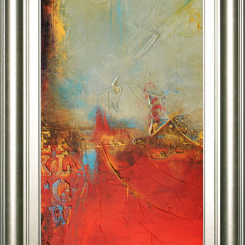 Chicago St. Rush I By Erin Ashley - Framed Print Wall Art - Red