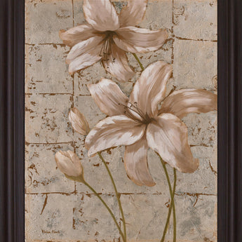 Blush Petals - 28" x 34" Framed Wall Art - Beige
