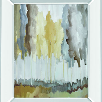 Edge Of The Field By Jacqueline Ellens - Mirror Framed Print Wall Art - Yellow