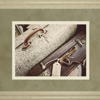 Old Travelers By Gail Peck - Framed Print Wall Art - Beige