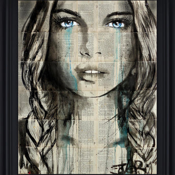 Vision - 28" x 34" Framed Wall Art - Dark Gray