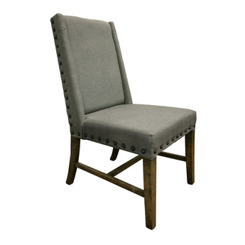 Loft Upholstered Chair (Set of 2) Two Tone Gray / Brown - Chair Sets at Quality Home Furniture Mesquite