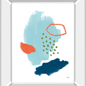 Eternal Optimist II By Moira Hershey - Mirror Framed Print Wall Art - Light Blue