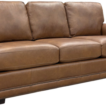 Mayo 4087 Series Leather Sofa with Rolled Arms