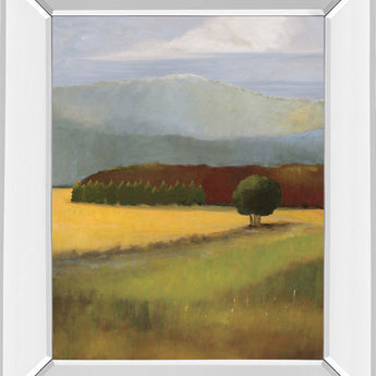 Field Of Gold By Judith D'agostino - Mirror Framed Print Wall Art - Green