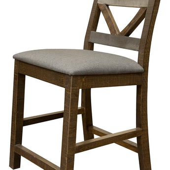 Loft 24” Barstool (Set of 2) Two Tone Gray / Brown - Stool Sets at Quality Home Furniture Mesquite
