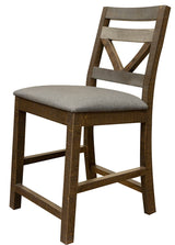 Loft 24” Barstool (Set of 2) Two Tone Gray / Brown - Stool Sets at Quality Home Furniture Mesquite