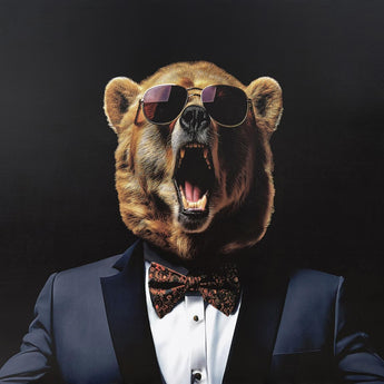 Bear In Suit (Large) - Black