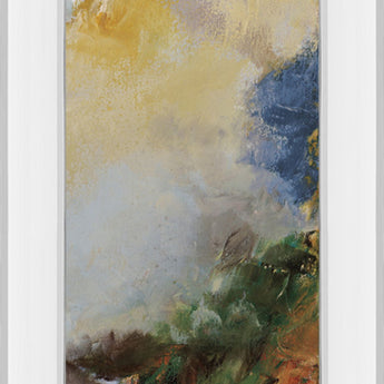 Haven By Cat Tesla - Mirror Framed Print Wall Art - Real Glass - Light Blue