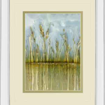 Allure By Hollack - Mirror Framed Print Wall Art - Beige