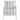 Blanchett - Silla decorativa Bobbin tapizada - Blanco y azul marino