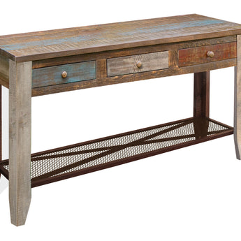 Antique 3 Drawers Sofa Table Multicolor - Sofa Tables at Quality Home Furniture Mesquite