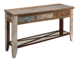 Antique 3 Drawers Sofa Table Multicolor - Sofa Tables at Quality Home Furniture Mesquite