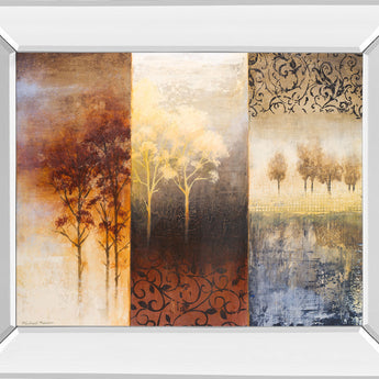 Lost In Trees I By Michael Marcon - Mirror Framed Print Wall Art - Light Brown