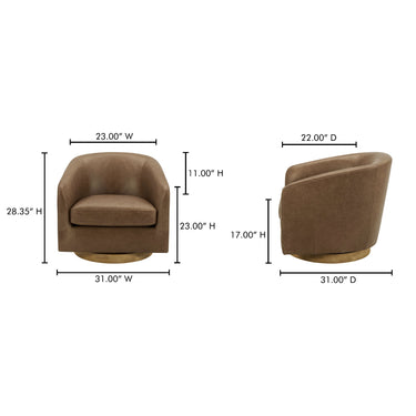 Oscy - Silla giratoria - Bronceado