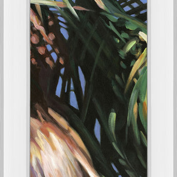 Wild Palm Il By Suzanne Wilkins - Mirror Framed Print Wall Art - Dark Green