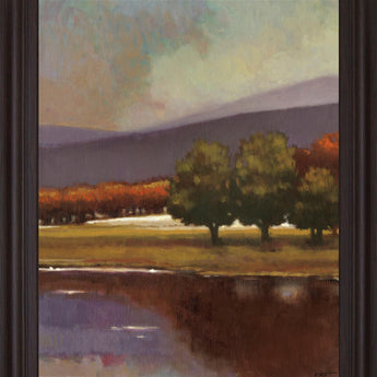 Woodland Reflections - 28" x 34" Framed Wall Art - Dark Brown