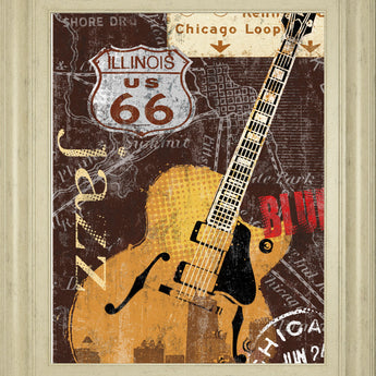 Chi-Town By Mallett, K - Framed Print Wall Art - Beige