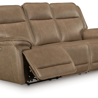 Glencroft - Sofá reclinable eléctrico con reposacabezas ajustable - Sahara