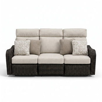 Mission Beach - Sofa Recliner With Cushion - Brown / Beige