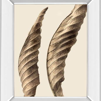 Turning Leaves I By Jeff Friesen - Mirror Framed Print Wall Art - Dark Brown