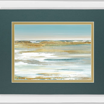 Blue Horizon By Valeria Mravyan - Mirror Framed Print Wall Art - Blue