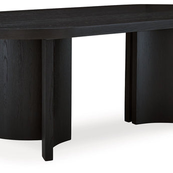 Rowanbeck - Mesa de comedor ovalada - Negra