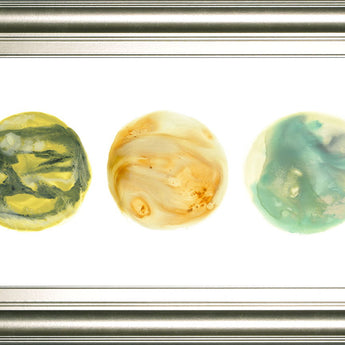 Planetary VII By June Erica Vess - Framed Print Wall Art - Yellow