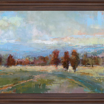 Vivid Meadow Dreamscape - 28" x 34" Framed Wall Art - Green
