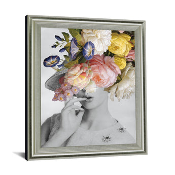Bloom Veil - 28" x 34" Framed Wall Art - Gray