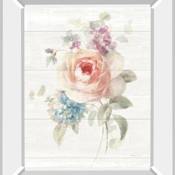 Cottage Garden III Shiplap By Danhui Nai - Mirror Framed Print Wall Art - White