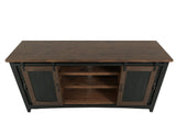 Pueblo TV Stand / Console / Wall Unit Black / Medium Brown - detail