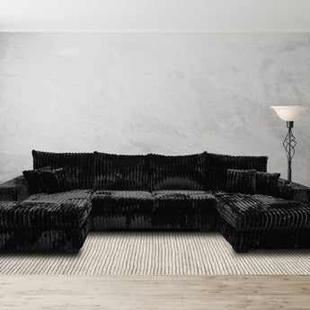 1008 Black Double Chaise