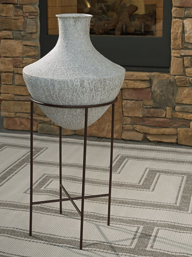 Estonbank - Vase - 35" - Distressed Cream