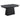 Potero - Mesa de comedor extensible de imitación mármol - Negra