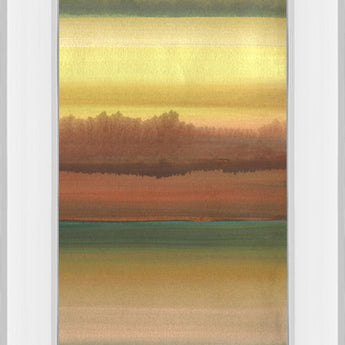 Ambient Sky Il By John Butler - Mirror Framed Print Wall Art - Light Brown