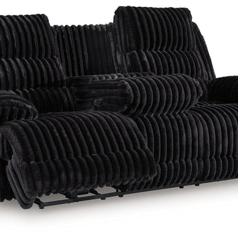Cataratas del Rin - Sofá reclinable eléctrico con mesa abatible - Ónix