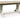 Mesa extensible rectangular de comedor Shaybrock - Blanco antiguo/Marrón