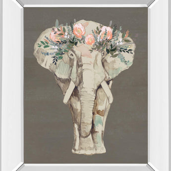 Flower Crown Elephant II By Jennifer Goldberger - Beige