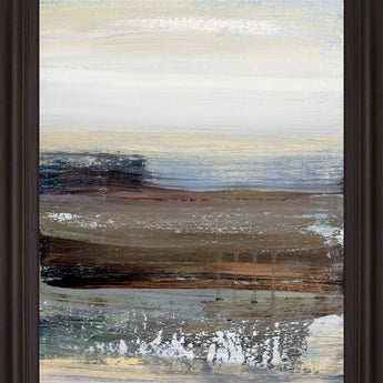 Dawned Layers - 28" x 34" Framed Wall Art - Gray
