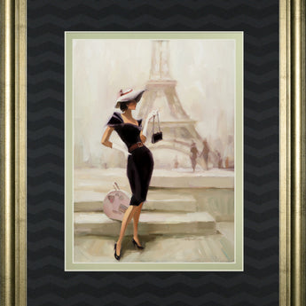 Love, From Paris By Steve Henderson - Framed Print Wall Art - Beige
