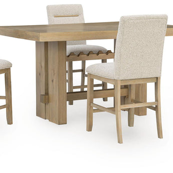 Lasinger - 5 Pc. - Counter Height Dining Table And 4 Barstools - Light Brown
